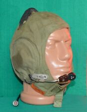 Soviet Air Force Pilot Canvas Cap Radio Bonnet Headgear Headset & Microphone