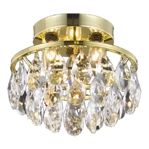 Living District Clara 3 Light Flush Mount, Chrome, 10" - LD9805F10G(872) - Picture 1 of 1