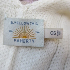 Faherty Pullover Poncho Damen Einheitsgröße Sandstein Gelbschwanz Alpaka Wolle Strick Coz - Bild 1 von 16