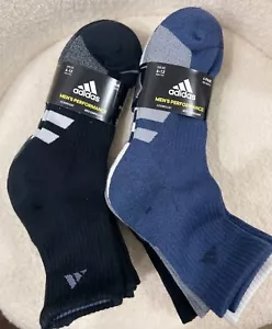 adidas Mens Performance High Quarter Compression Socks 4-Pair - Picture 1 of 21