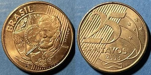 Brazil 2008 25 Centavos Deodoro da Fonseca KM-650.1 Bronze plated steel aUNC #13 - Picture 1 of 1