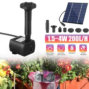 Solar Power Fountain Submersible Floating Water Pump Bird Bath Pond Garden Pool - Picture 1 of 13