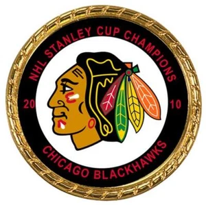 Chicago Blackhawks 2010 Stanley Cup Champion moneta doppio lato - Foto 1 di 3