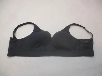JOCKEY Size L Womens Black Lightly Lined Wireless Back Closure Bralette Bra 3G - Image 1 of 4