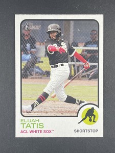 2022 Topps Heritage Minor League Elijah Tatis ACL White Sox #165