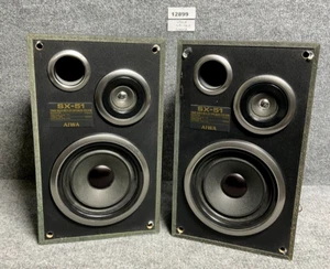 Aiwa SX-51 170mm Woofer 🎵 2-Way Bass Reflex Bookshelf Speakers Pair - Picture 1 of 15