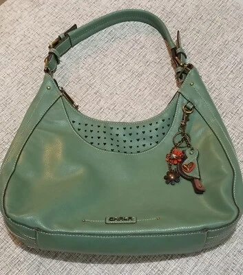 Bolso de hombro hobo verde azulado CHALA Foto 1 de 4