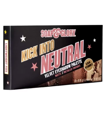 SOAP & GLORY Soap & and Glory KICK INTO NEUTRAL Velvet Eyeshadow Palette 6x0.8G