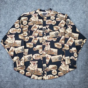 Vintage Panhandle Slim Shirt Men’s 2XLarge Western Button Up Wild Horses AS-IS - Picture 1 of 13