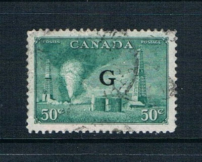Canada - 1950 Official - 50¢ Oil Wells Ovrptd "G" - SC O24 [SG O188] USED F4 - Image 1 of 2