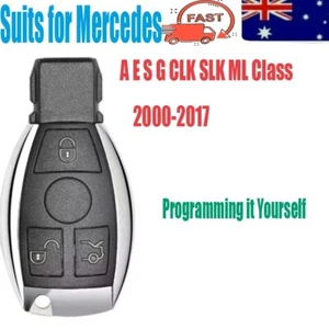 Complete Key FOB Suits for Mercedes Benz A E S G CLK SLK ML Class 433Mhz 3Button - Picture 1 of 3