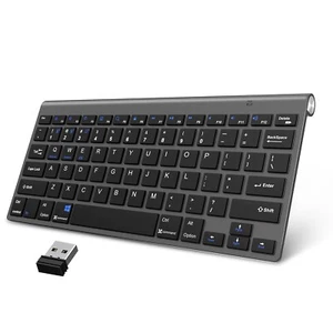2.4G+ Portable Wireless Keyboard For Windows Laptop Ultra Slim Waterproof Office - Picture 1 of 12
