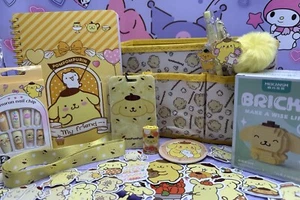 POMPOMPURIN Desk Tidy Storage Stationary Bundle Building Bricks Lanyard Sanrio - Picture 1 of 10