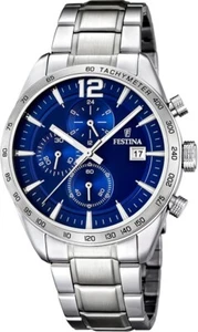 Orologio Festina Uomo Acciaio Cronografo Quadrante Blu Notte _F16759-3 - Foto 1 di 3