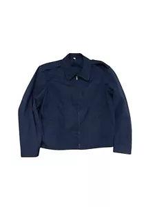 Giacca da lavoro vintage anni 60 Scoville cerniera blu navy ritagliata media - Foto 1 di 5