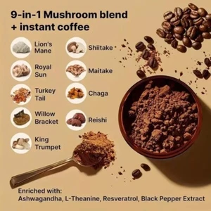 Organic Mushroom Coffee – 30 Servings, Focus & Energy Boost, Brand New - Picture 1 of 6