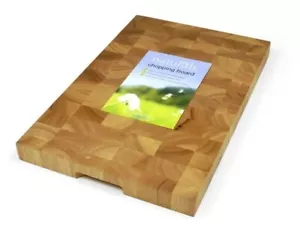 Rectangular Wooden Professional Chopping Board Butchers Block with Holding Grip - Picture 1 of 3