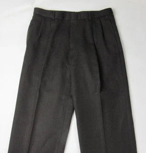 Pantalón de vestir Brooks Brothers hecho en EE. UU. Whipcord grueso de lana 33 x 33,5 de colección - Imagen 1 de 15
