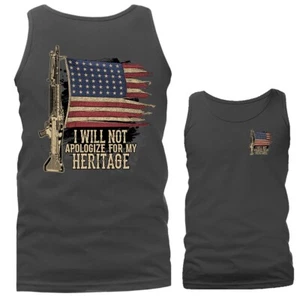 Heritage American Veteran Military Patriotic US Flag Graphic Tank Top - Bild 1 von 11