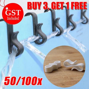 50-100pcs Led Fairy Lights Gutter Hooks Heavy Duty Clips Party Led Fairy Light - Picture 1 of 12