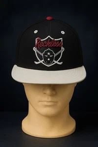Young & Reckless Snapback Hat Black White Hockey Mask Crossed Sticks Y&R - Picture 1 of 7