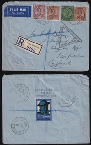 Malaya Perak Cover 1940 5c. Patriotic Fund Label Reg. To England - Picture 1 of 3