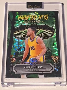 2025 Wild Card Haunted Hits Green Carousel Sparkle Monster Hit Steph Curry 1/1 - Picture 1 of 5