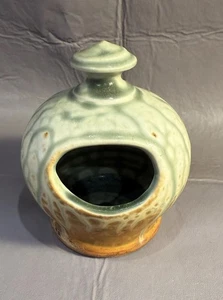 Mudslinger Pottery Stoneware Blue Salt Cellar Open Salt Handmade Art - Picture 1 of 5