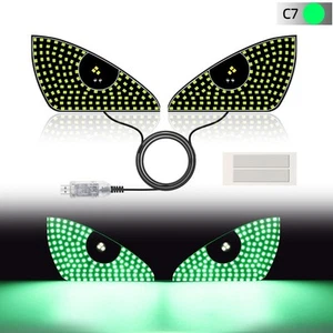 2pcs LED Car Light Rear Window Emoticon USB Sticker for Creative Display - Picture 1 of 18