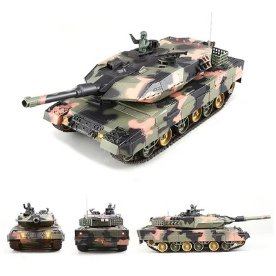 German Leopard 2A5 Tank 1/24 RC Panzer RTR BB IR Sound Recoil LED HengLong 3809 - Image 1 of 4