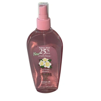 Simply Basic Sun-Kissed Plumeria освежающий спрей для тела большой 10 унций новый - Изображение 1 из 4