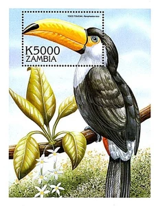 SAMBIA 2000 BIRDS S/S postfrisch ** HORNBILL 💲KOSTENLOSER VERSAND💲 - Bild 1 von 1