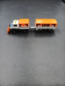 Vintage MATCHBOX Mercedes Unimog & Trailer White W/ Orange Top Free Ship! T1941 - Picture 1 of 9