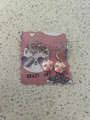 Pendientes Hello Kitty, Kawaii, Lindo, Gatito, Pendientes Foto 1 de 2