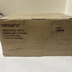 SENSARTE 18-Piece Nonstick Induction Cookware Set with Detachable Handle - Picture 1 of 2