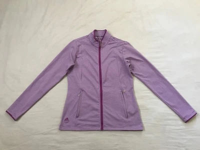 Chaqueta Adidas Climalite Cremallera Púrpura Blanco Rayas Pequeña Excelente Estado Foto 1 de 4