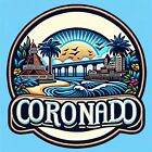 Coronado San Diego Aufnäher Aufbügeln Applikation Natur Urlaub Souvenir Reiseabzeichen 