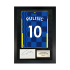 Authentic hand-signed A3 Frame Christian Pulisic Chelsea Shirt Poster W/COA