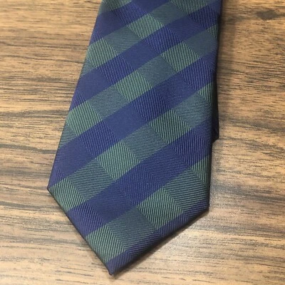 "Corbata Banana Republic azul verde a cuadros seda cuello nueva con etiquetas precio de venta sugerido por el fabricante 59 USD delgada 58x2,5""" Foto 1 de 4