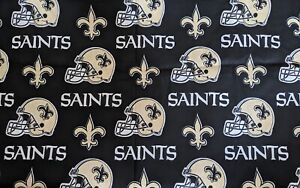 New Orleans Saints NFL Licensed Cotton Fabric 1.5 yds x 56" wide