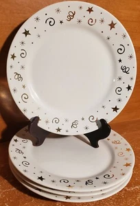 Pampered Chef CELEBRATION PARTY Salad plate set of 4, 8 1/4", Very good - Picture 1 of 11