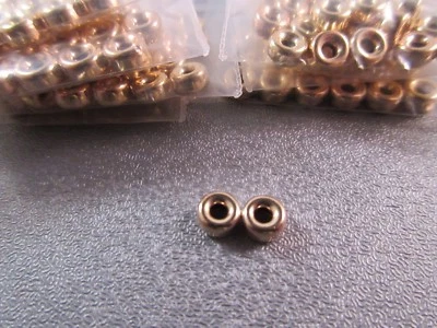 Espaciador divisor de rosquillas de 2 hilos relleno de oro de 14K 5 mm 1 pieza Foto 1 de 2