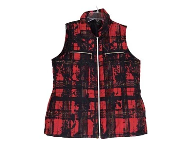 Chaleco Hannah Crazy Rojo a Cuadros Talla Mediana Usado en Excelente Condición Foto 1 de 2