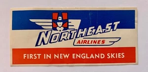 Northeast Airlines New England Sticker Gummed Label 1940-1972 - Picture 1 of 3