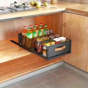 Kitstorack Pull out Cabinet Organizer, Heavy Duty, 40CM x25CM x15.5CM - Picture 1 of 6