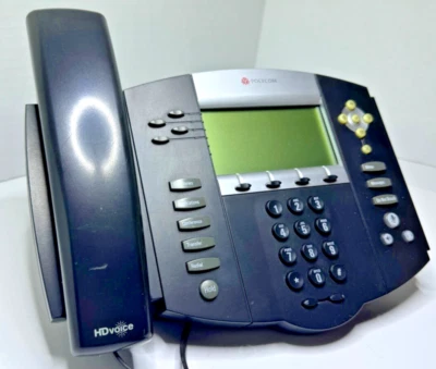Polycom SoundPoint IP 550 SIP Business 6 Phone Lines Desktop Office Phone LCD - Image 1 of 4