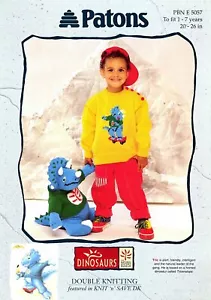 5057 Tric der Triceratops Kinder Spielzeug & Pullover Strickanleitung Dinosaurier - Bild 1 von 3