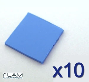 10x Pad thermique silicone GPU/Chipset 10mm x10mm x 1mm Thermal Conductive Pad - Photo 1/4