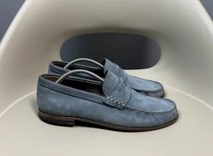 Mocasines de gamuza Bally Penny Webb para hombre zapatos azules talla US 9 UK 8 - Imagen 1 de 13