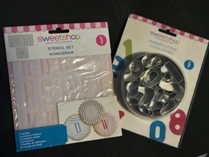 Sweetshop Number Cutters 9 pcs #5002494 & Stencil Monogram 3 pcs #5002282 - Picture 1 of 4